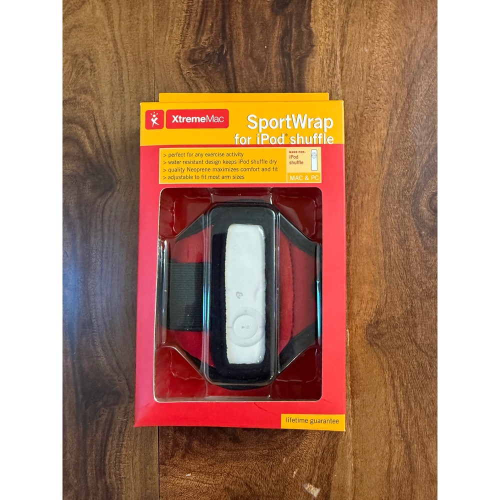 NEW XtremeMac SportWrap for Apple iPod Shuffle Nano Armband Red Black